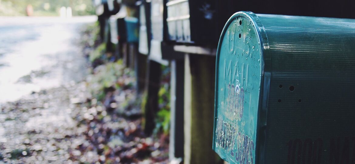 Line of mailboxes