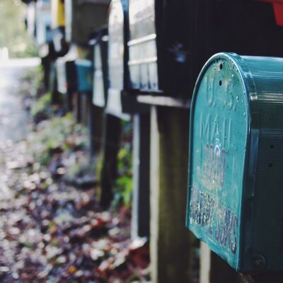 Line of mailboxes