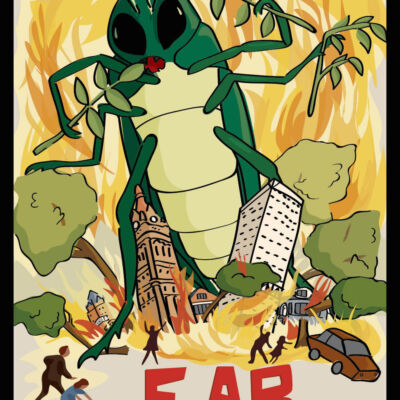 ATE postcard with emerald ash borers