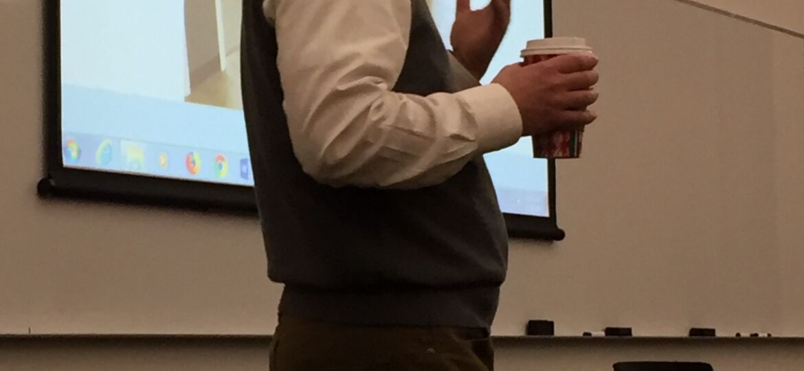 Chad Ritterbusch teaching a class at Wisconsin Lutheran College