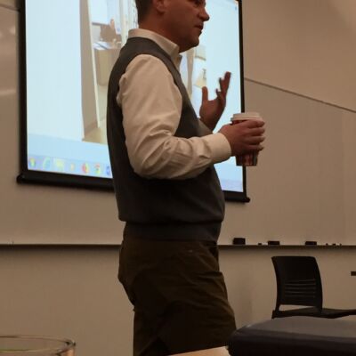 Chad Ritterbusch teaching a class at Wisconsin Lutheran College