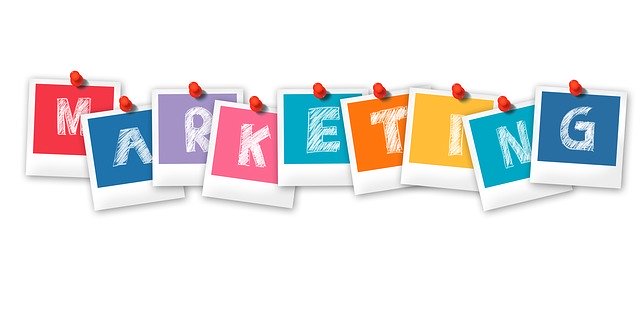 Graphic of the word marketing
