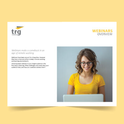 TRG Marketing Webinars Overview