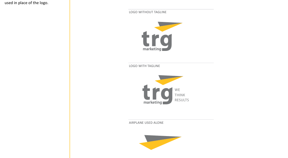 TRG Marketing's brand identity